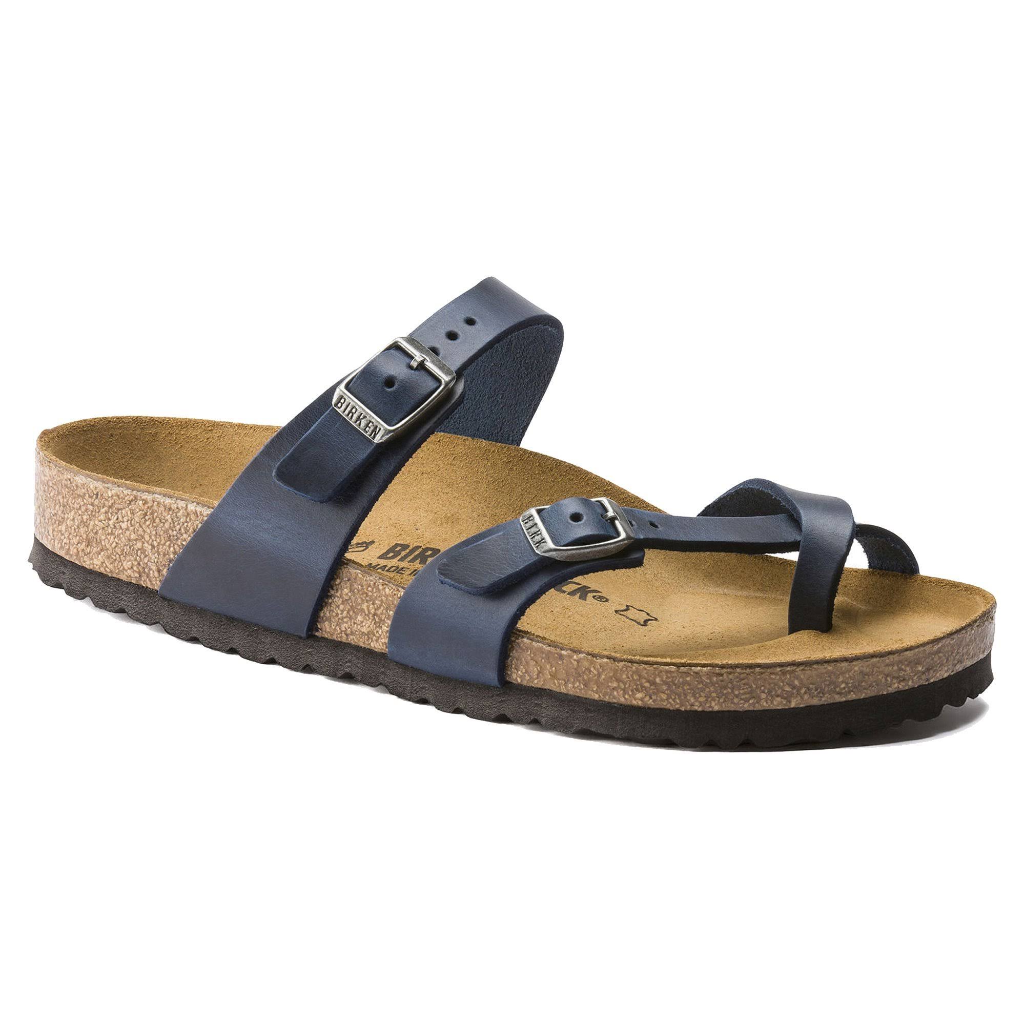 Birkenstock Women's Mayari Sandal - 41 - Blue Oiled Leather