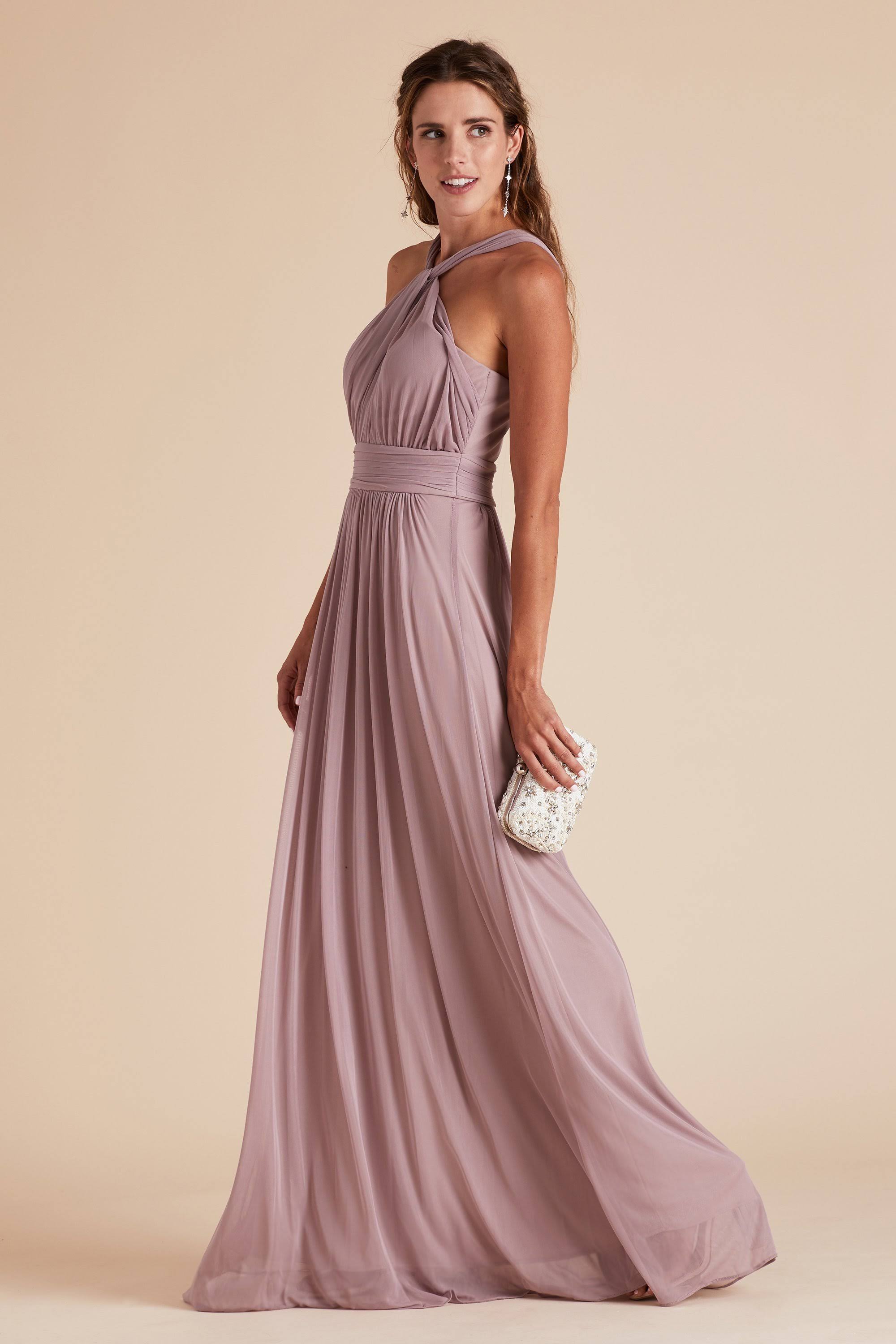 Birdy Grey Kiko Bridesmaid Dress in Mauve Xs / Mauve