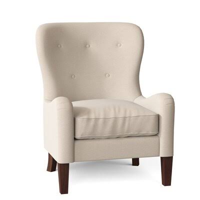 Birch Lane Gilliam 32x22 Wide Tufted Down Cushion Armchair Body Fabric: Bihar Natural