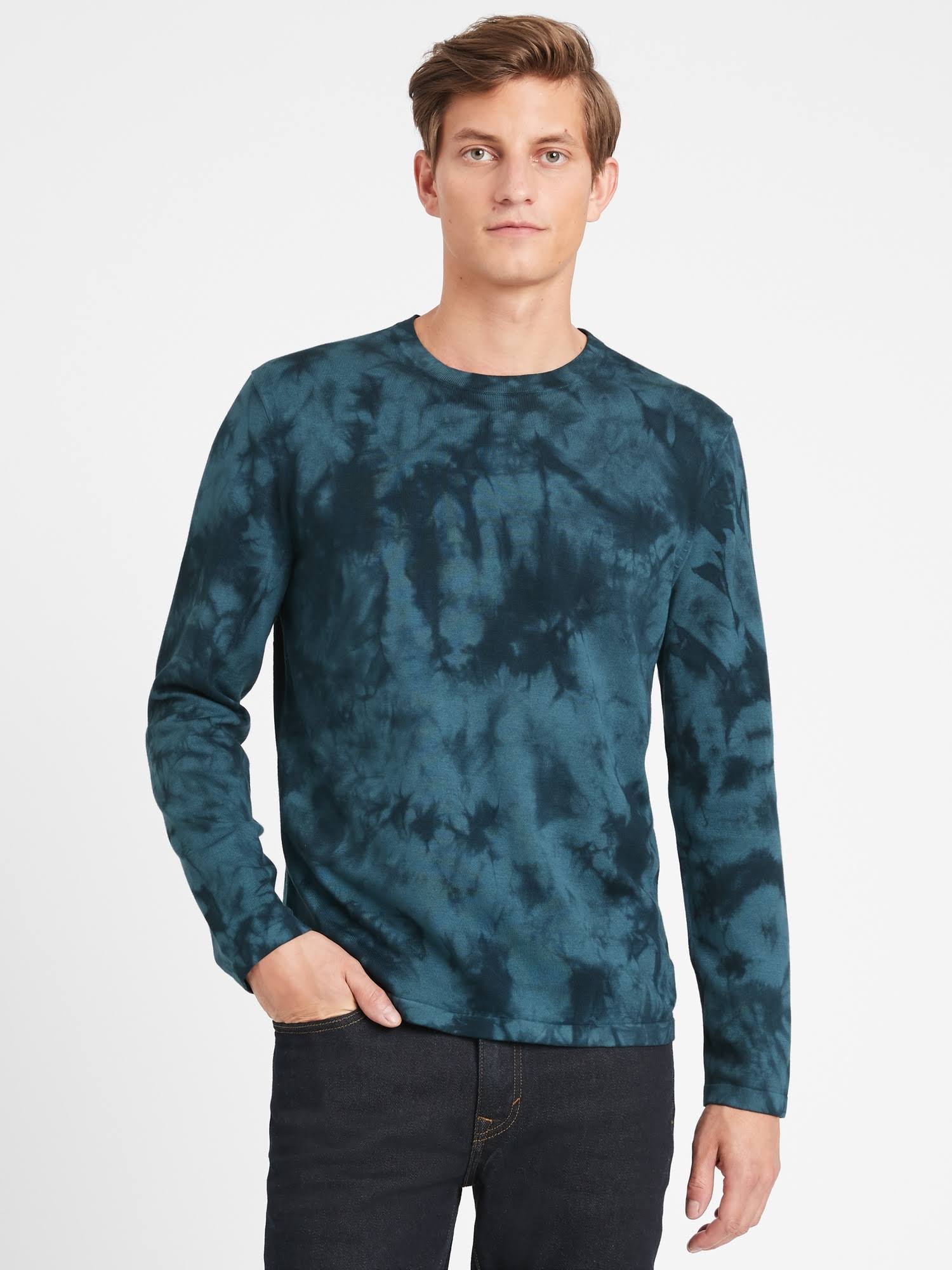 Banana Republic Men's Tie-Dye Sweater True Indigo Size L