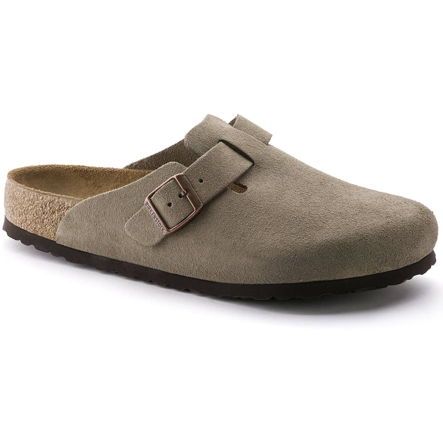 Birkenstock Boston Soft Footbed - Suede Taupe / 46 / Narrow