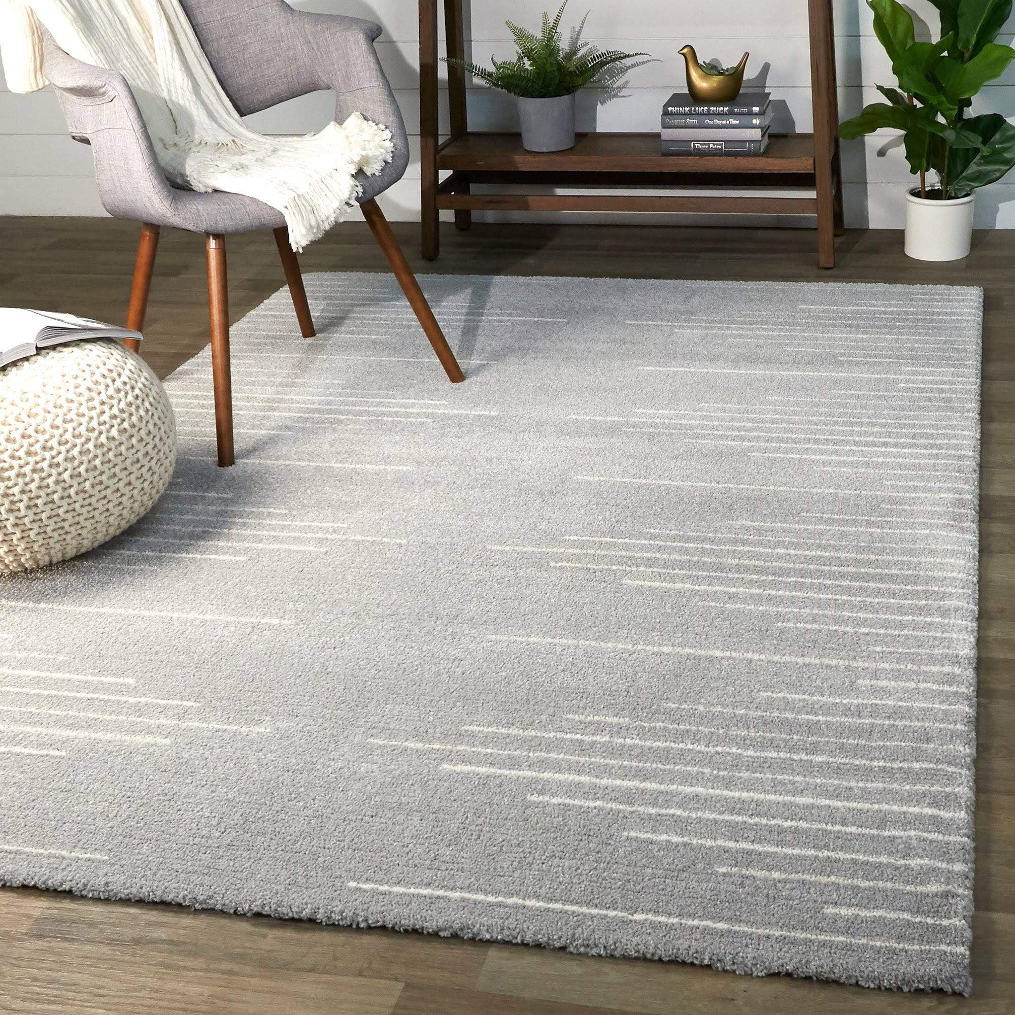 BALTA Chatham Grey 8 ft. x 10 ft. Modern Stripe Area Rug