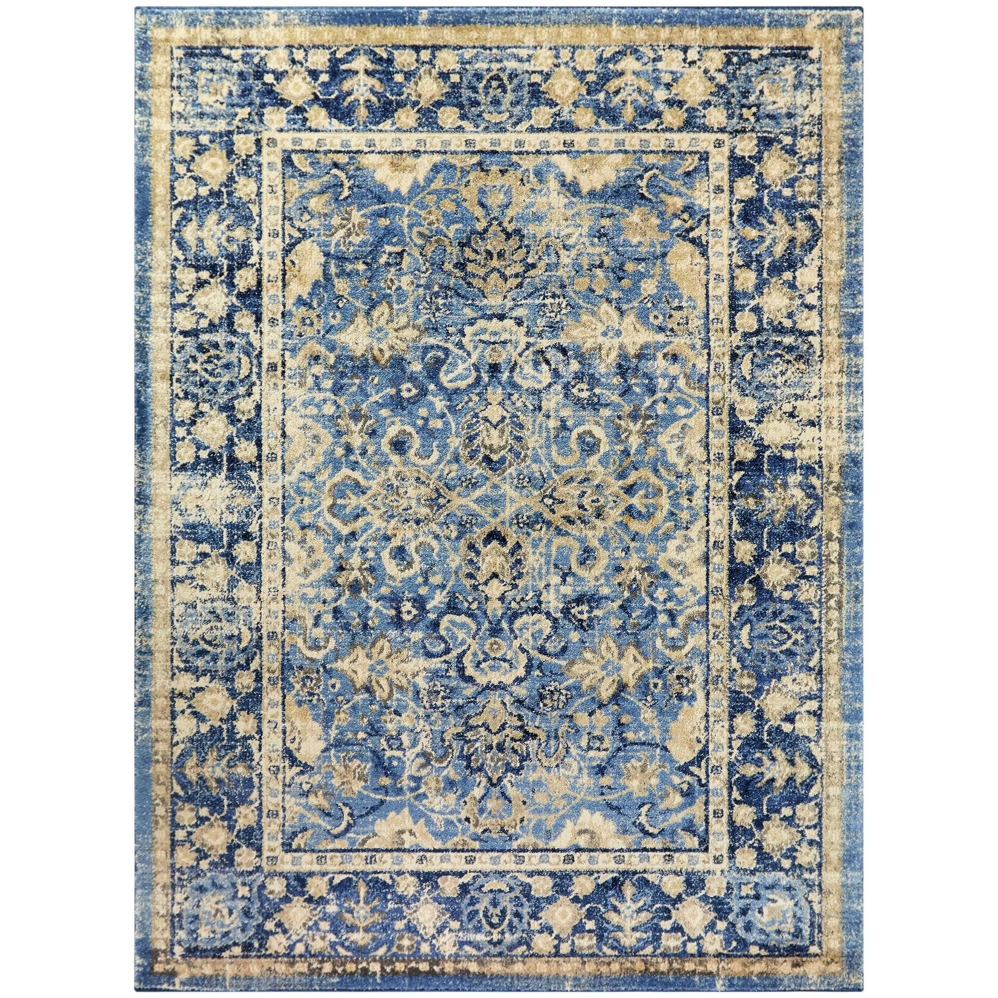 BALTA Celega Blue 5 ft. x 7 ft. Vintage Persian Area Rug
