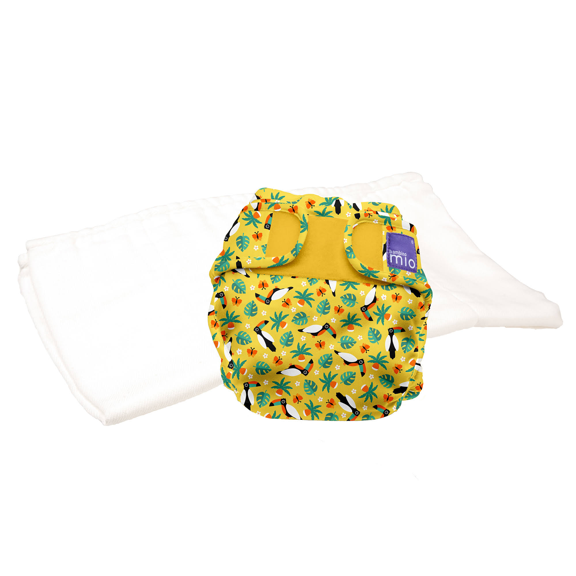 Bambino Mio Miosoft Two-Piece Diaper (Trial Pack), Tropical Toucan, Size 2