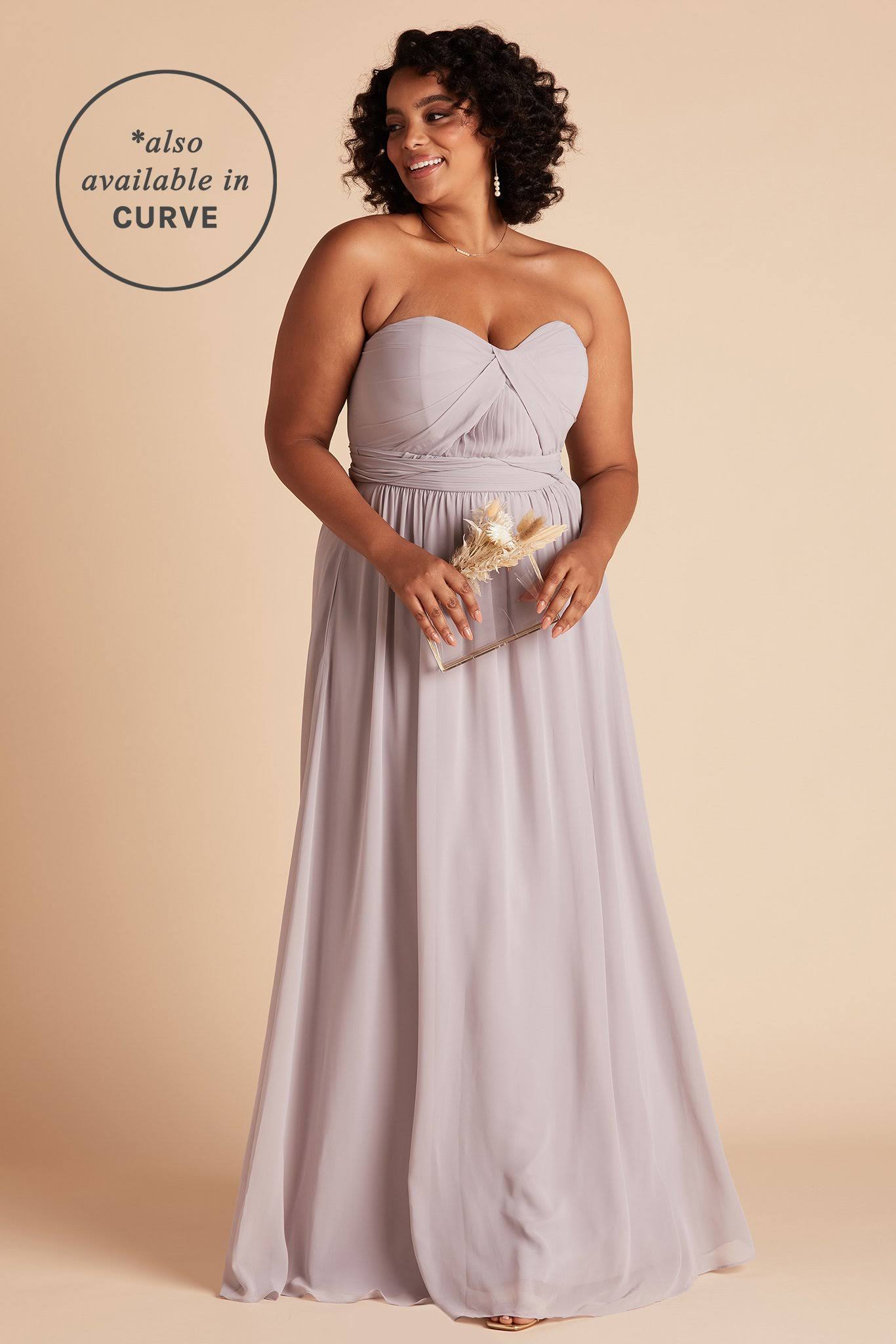 Birdy Grey Grace Convertible Chiffon Bridesmaid Dress in Lilac XXL / Lilac