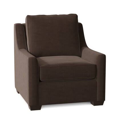 Birch Lane Godwin 33x22 Wide Armchair Body Fabric: Belsire Chocolate