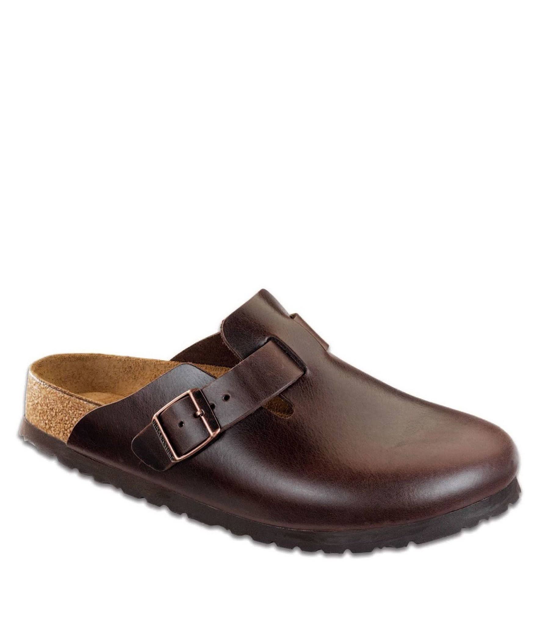 Birkenstock Boston Soft Footbed Clog - 43 - Brown Amalfi Leather