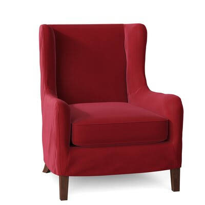 Adamstown 33x22 Wide Wingback Chair Birch Lane Body Fabric: Bayou Flame