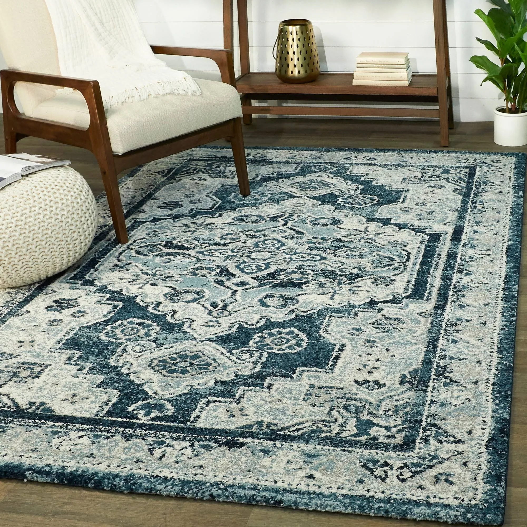 Balta Lawson Blue 5 ft. x 7 ft. Traditional Persian Area Rug