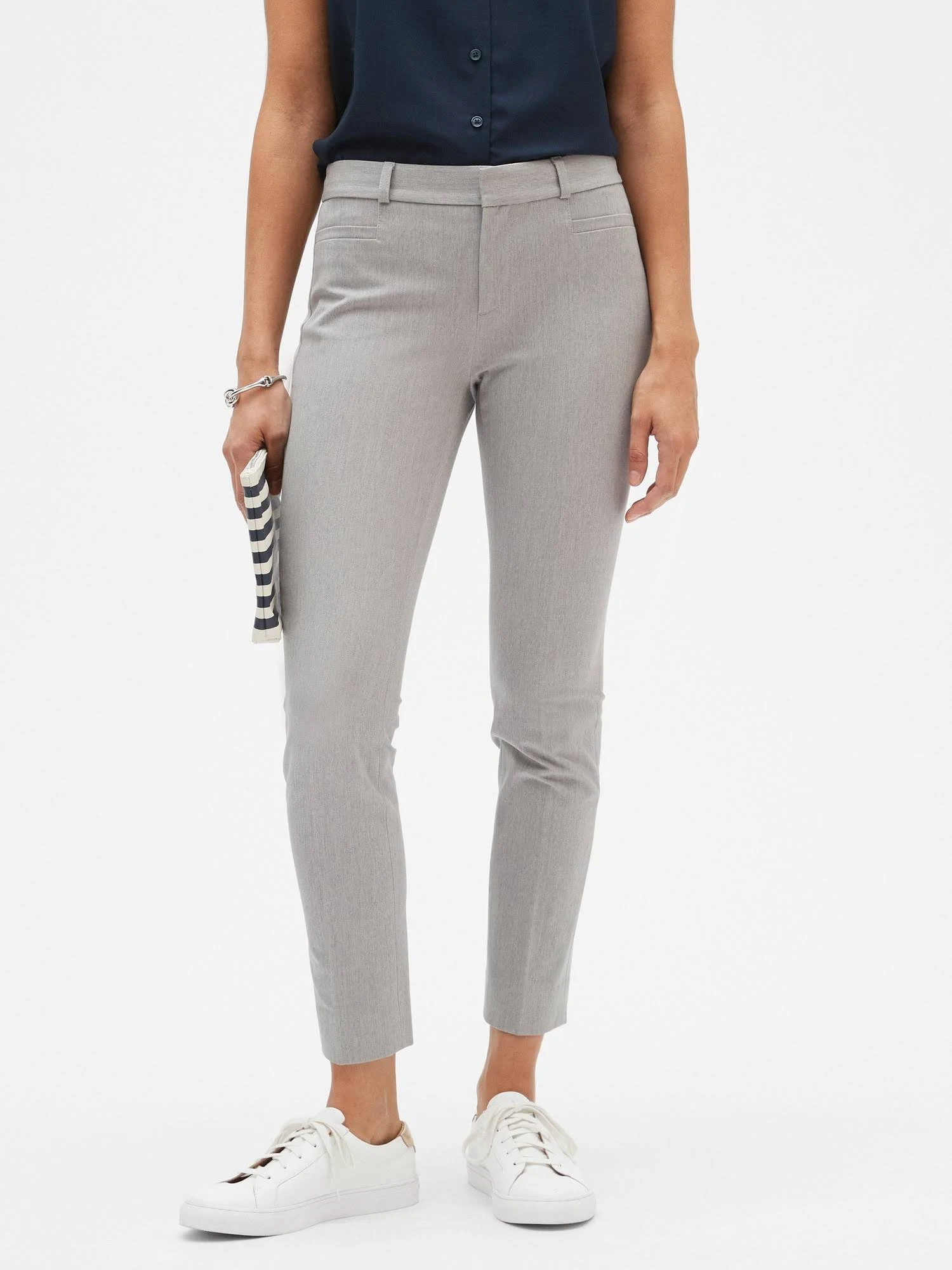 Women's Curvy Sloan Slim Ankle Pant Heather Grey