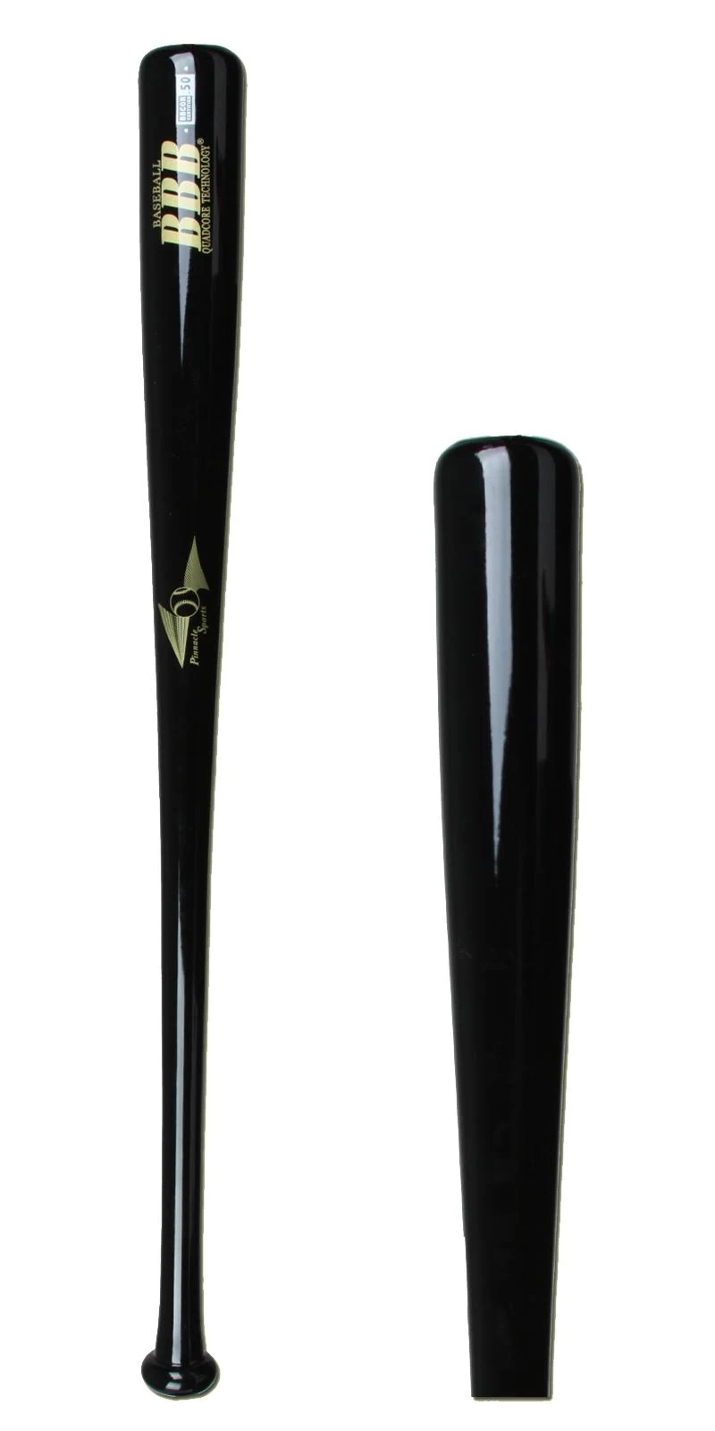 BamBooBat Bamboo Wood Baseball Bat: HBBB30D Black Adult