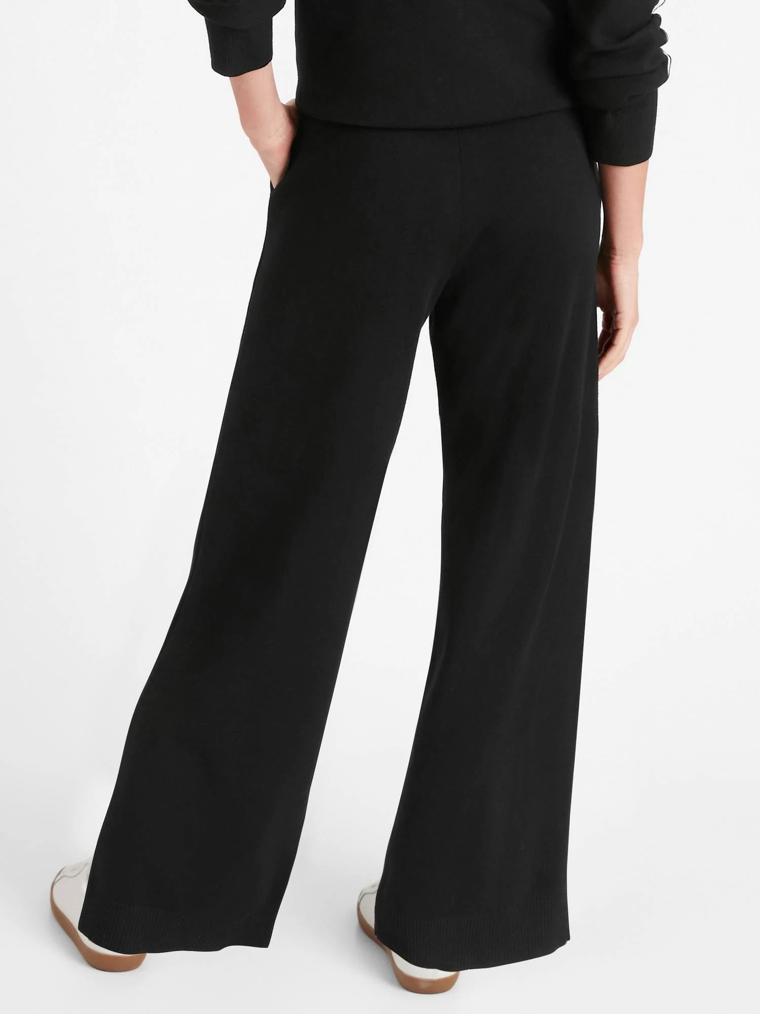 Banana Republic Women's Wide-Leg Sweater Pant Black Size XL