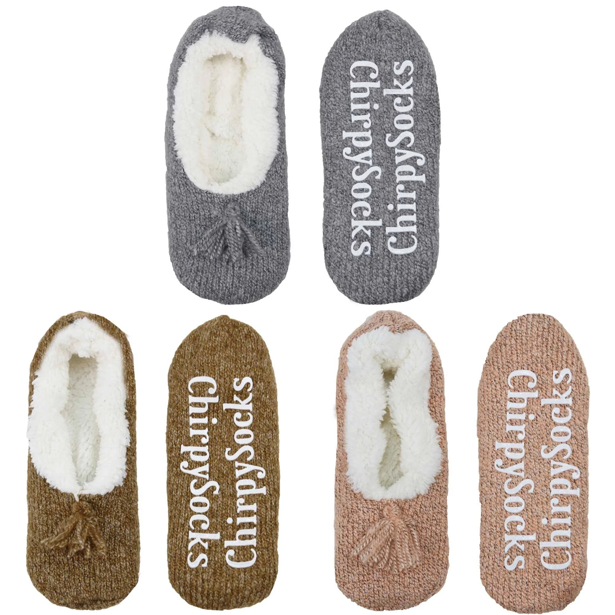 BambooMN Adult Fancy Yarn Slippers - 12a1-m - 12 prs, Adult Unisex, Assortment 12-1