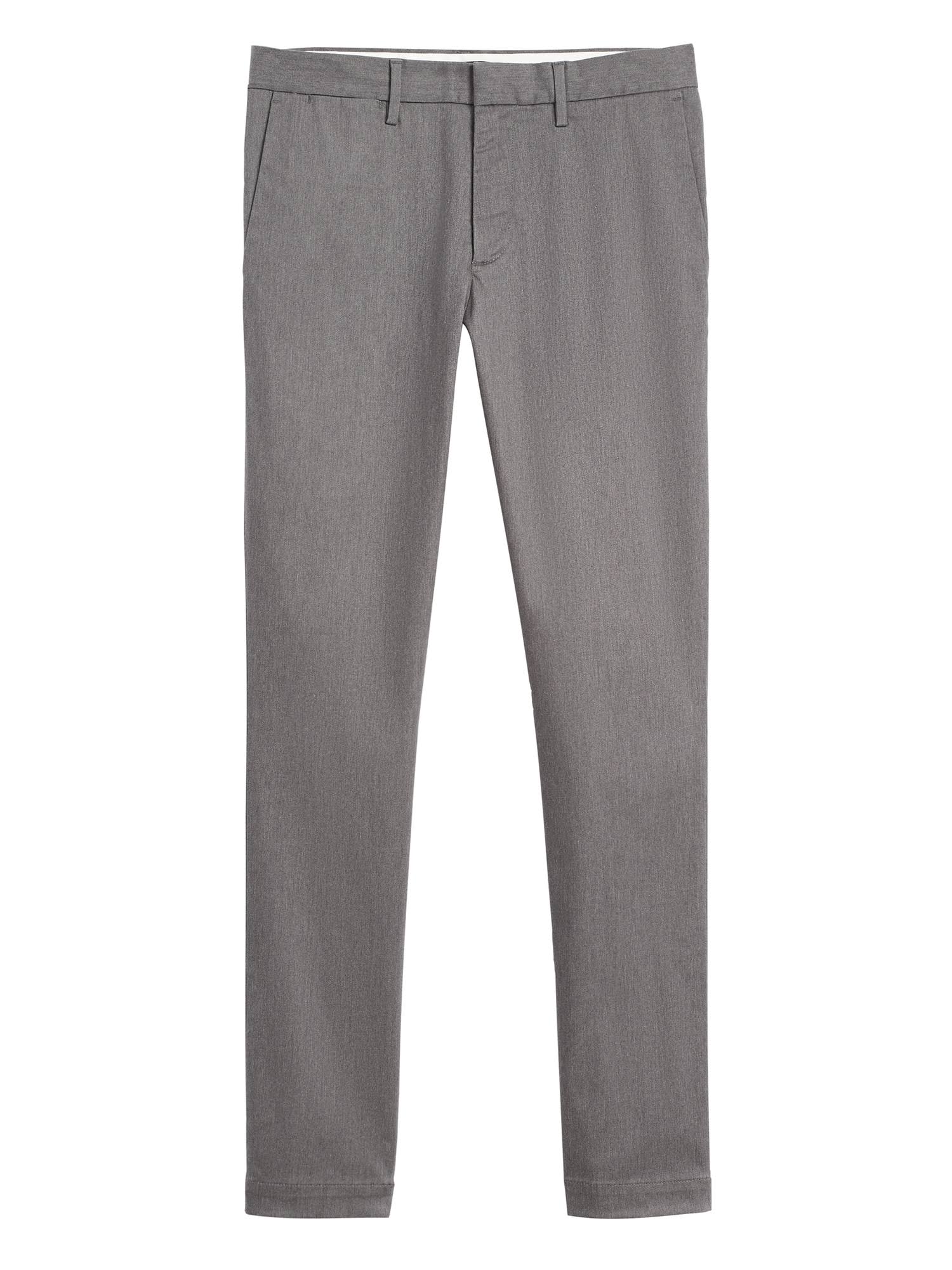 Banana Republic Men's Fulton Skinny Rapid Movement Chino Pant Marble Gray Big and Tall Size 32W 36L