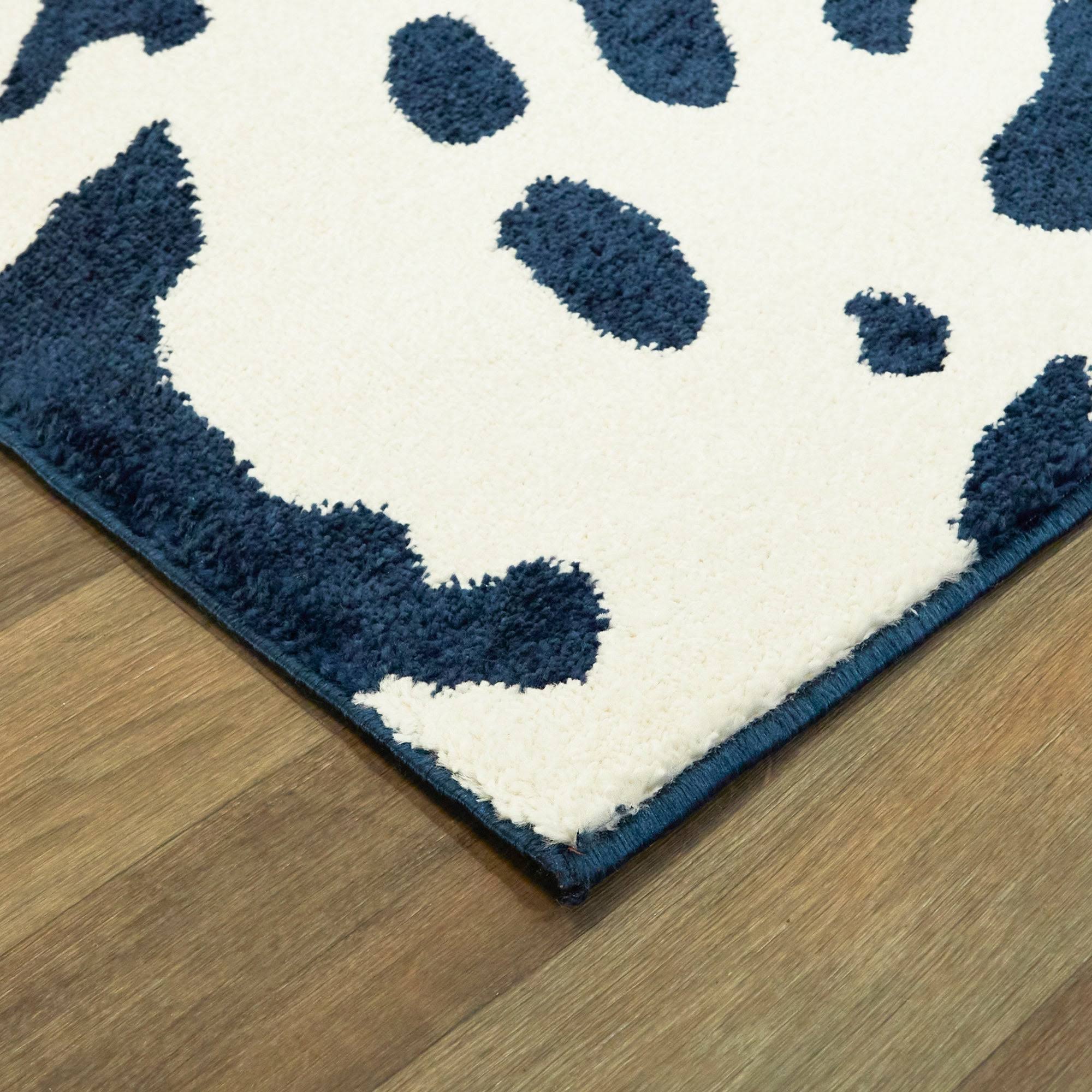 BALTA Alcester Navy 5 ft. x 7 ft. Coastal Coral Area Rug, Blue