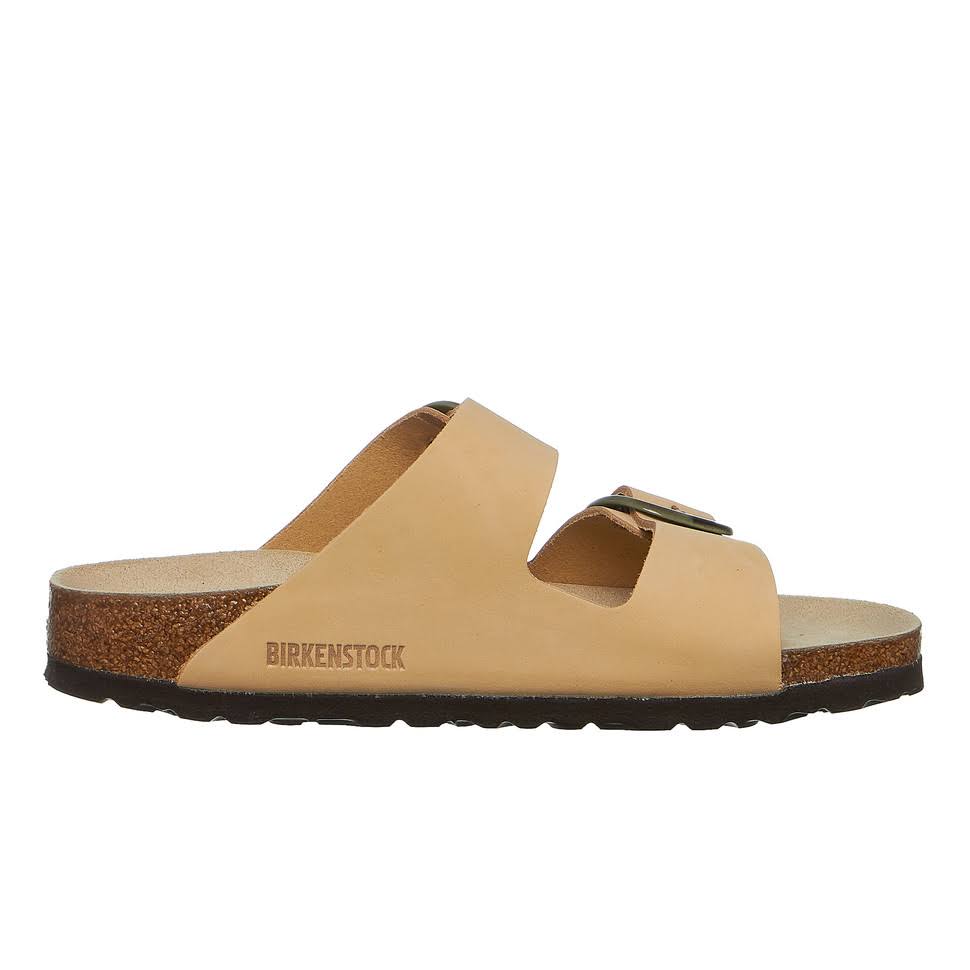 Birkenstock Womens Nubuck Leather Arizona Big Buckle | Almond | 101886