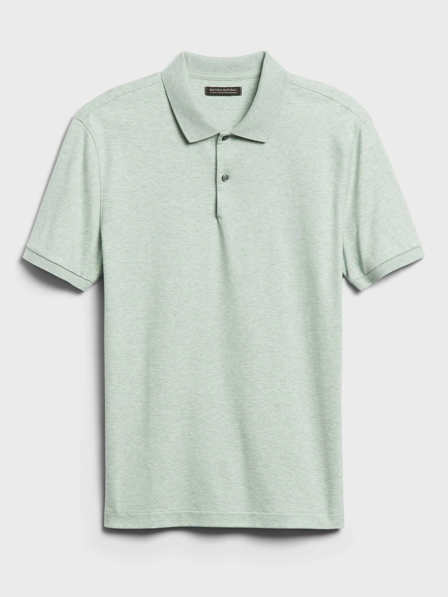 Banana Republic Men's Luxury-Touch Performance Golf Polo Shirt Eucalyptus Green Tall Size L