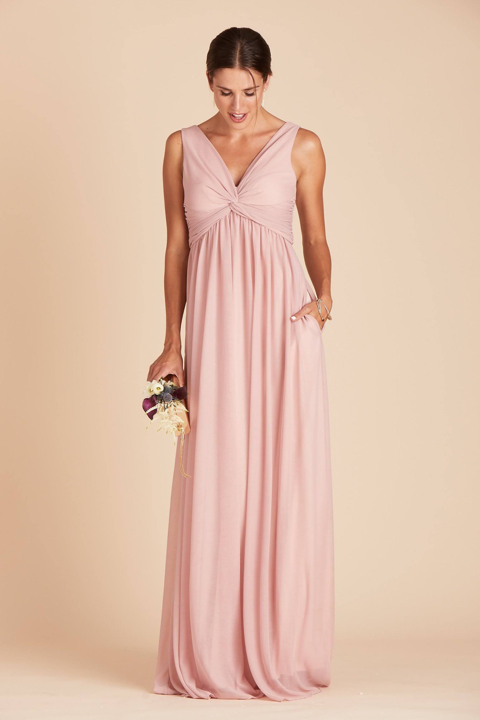Birdy Grey Lianna Bridesmaid Dress in Dusty Rose S / Dusty Rose