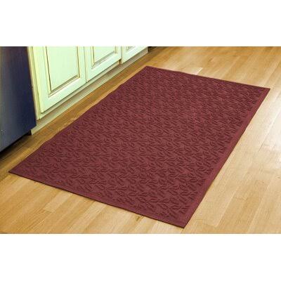 Bartow Non-Slip Outdoor Door Mat Sol 72 Outdoor Mat Size: 3& x 8&, Color: Bordeaux