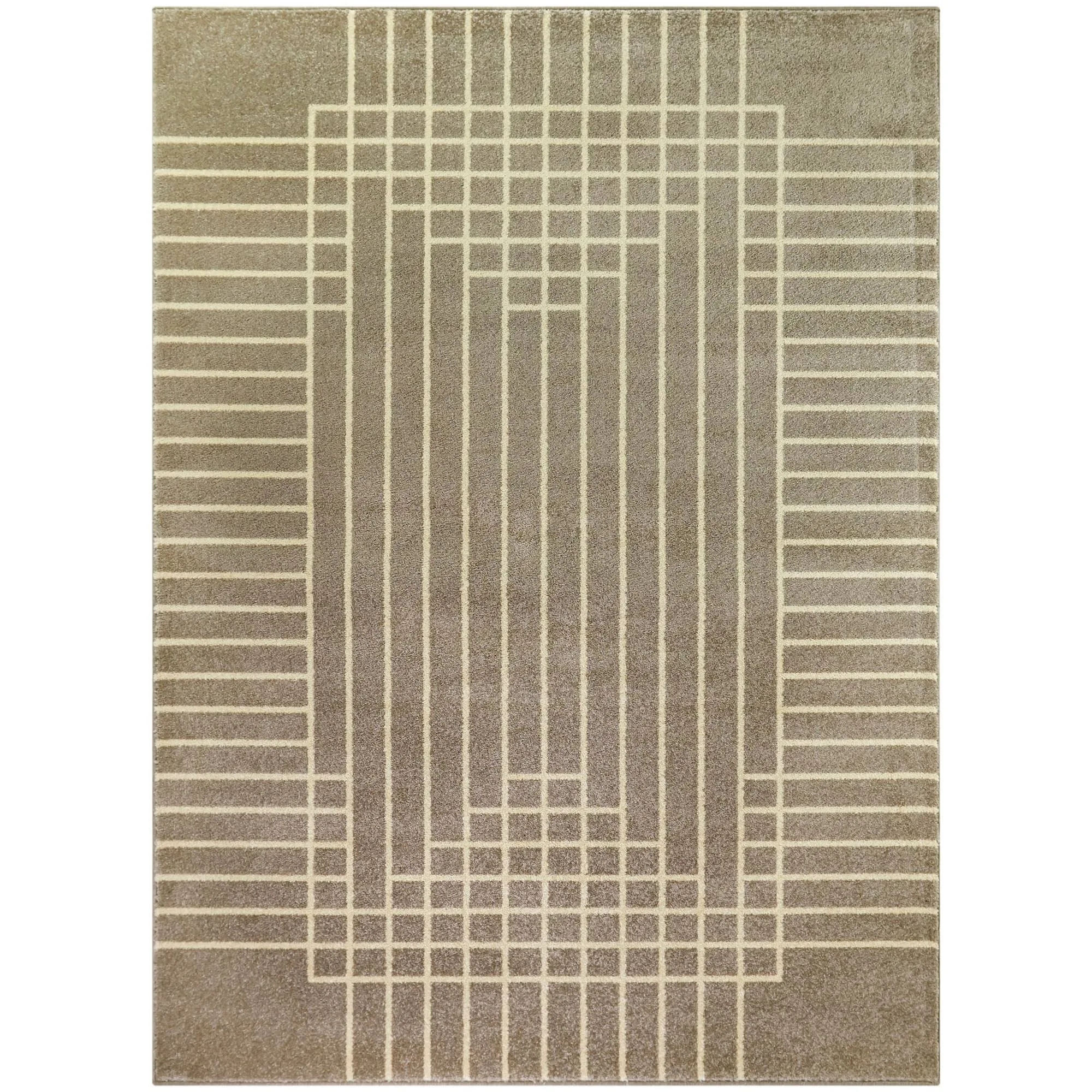 Balta Sutton Navy 5 ft. x 7 ft. Art Deco Striped Area Rug, Blue
