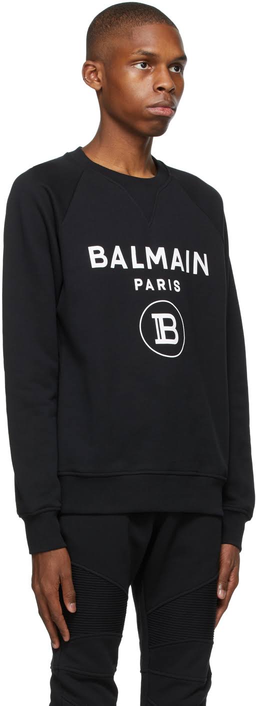 Balmain Black & White Logo Sweatshirt