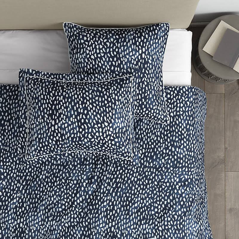 Ballard Designs Thandie Watercolor Printed Sham Indigo Euro