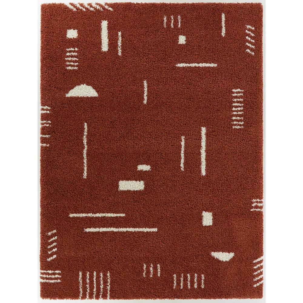 BALTA Rupa Rust 4 ft. x 6 ft. Modern Shag Area Rug, Red