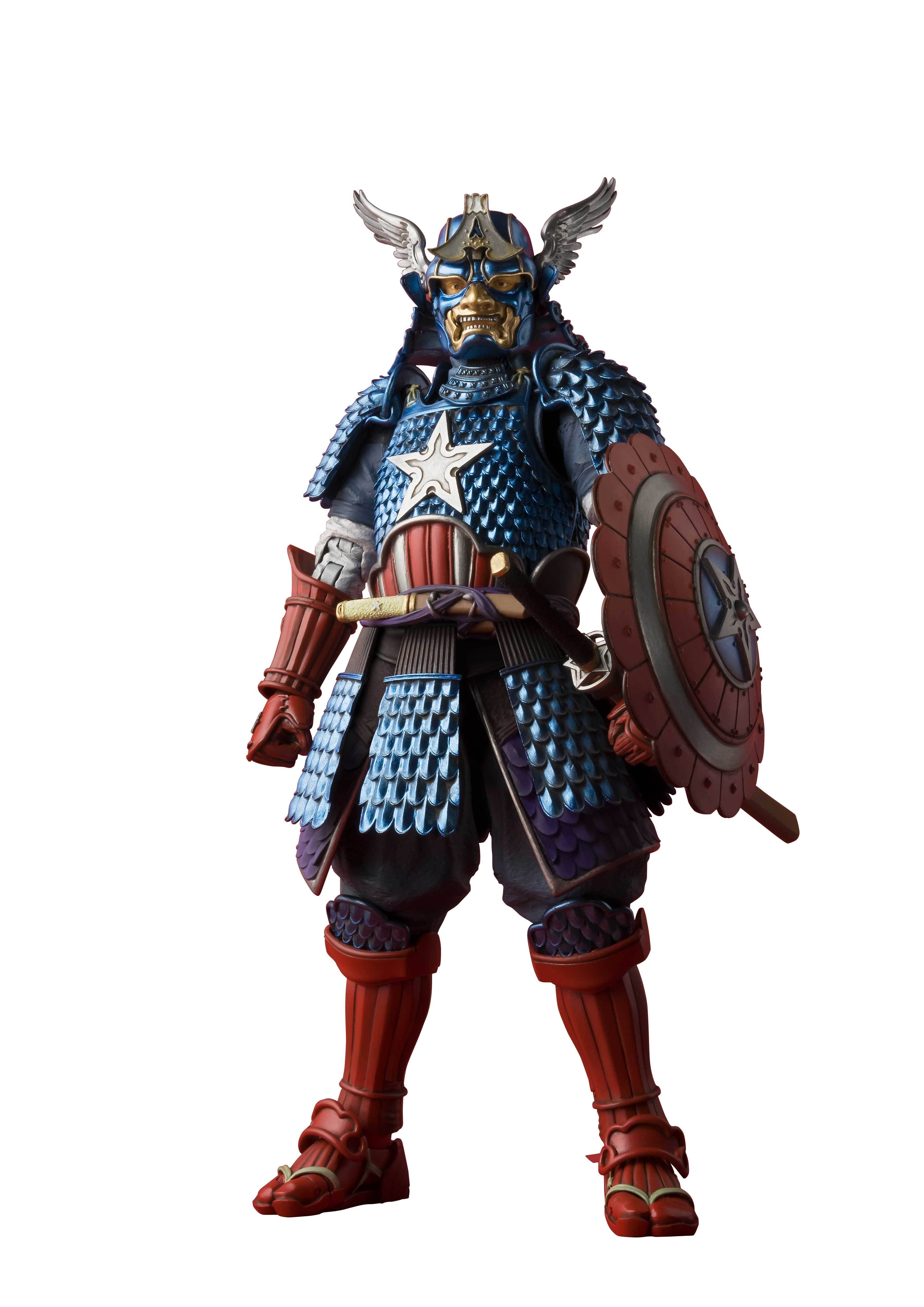 Marvel Meisho Manga Realization Samurai Captain America Action Figure