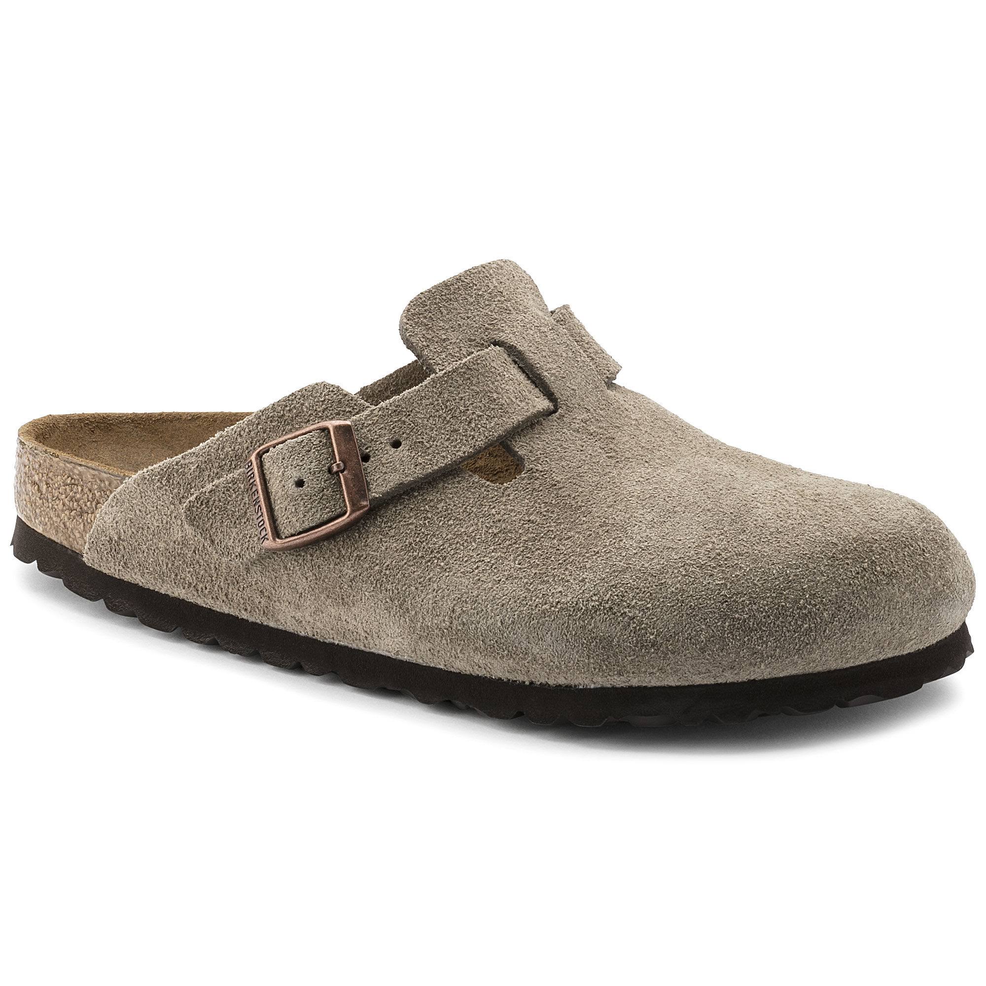 Women's Birkenstocks Boston Bs Taupe Suede Size 39