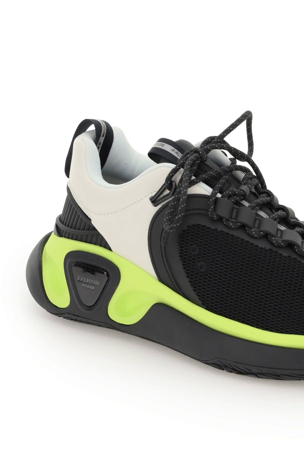 Balmain B-runner Sneakers 39 Black,White,Yellow Technical