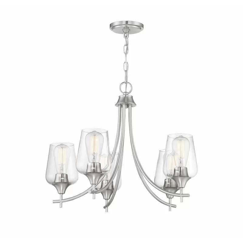Keener 5-Light Shaded Classic/traditional Chandelier Finish: Black