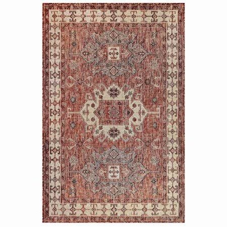 Charlton Home Arverne Red Indoor/Outdoor Area Rug, Size: Rectangle 4&10 inch x 7&6 inch