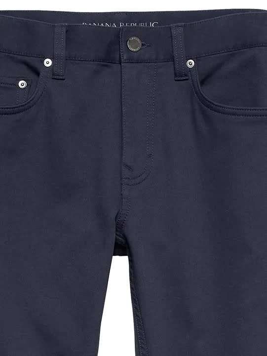Banana Republic Men's Skinny Traveler Pant Navy Tall Size 36W 36L