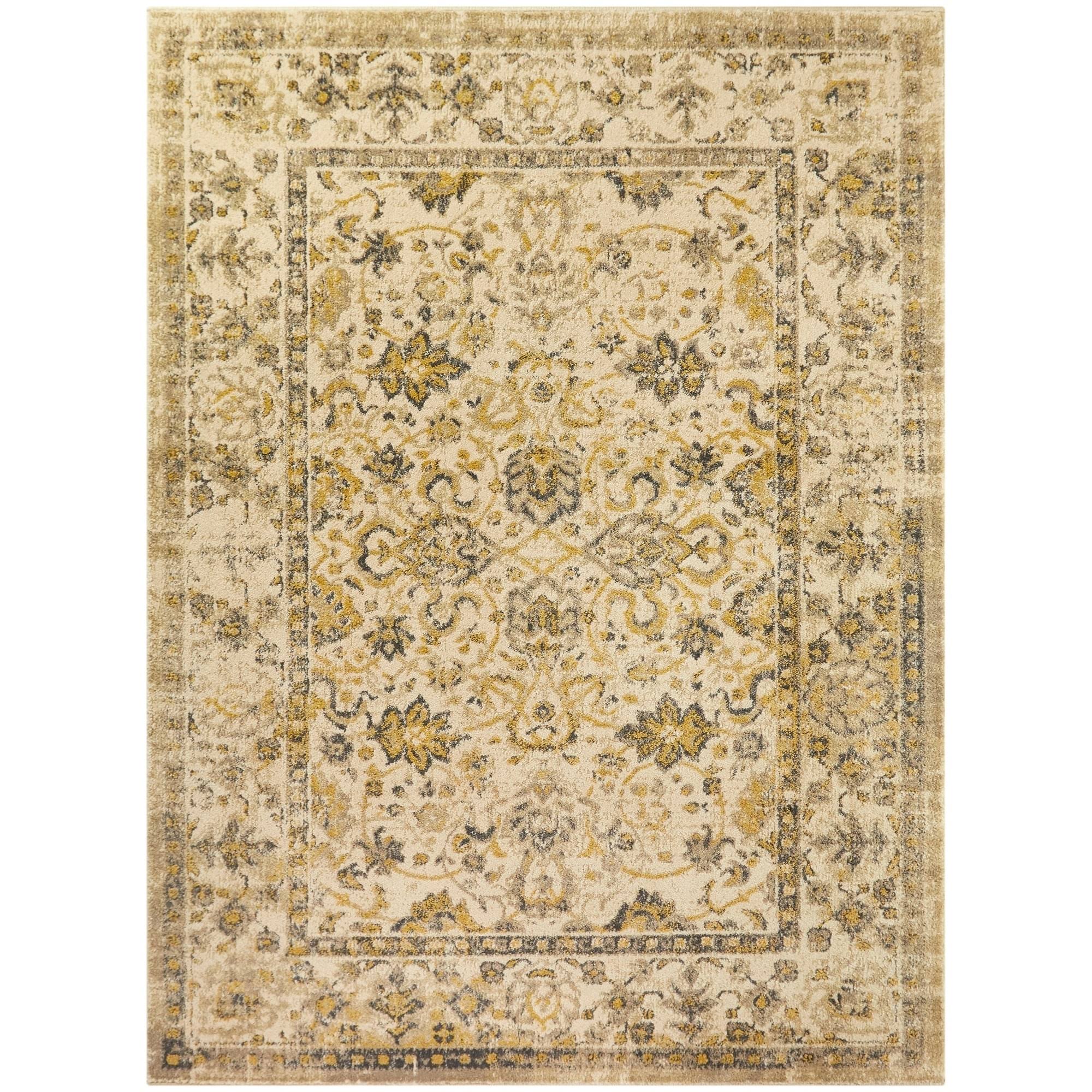 BALTA Celega Cream 8 ft. x 10 ft. Vintage Persian Area Rug, Ivory