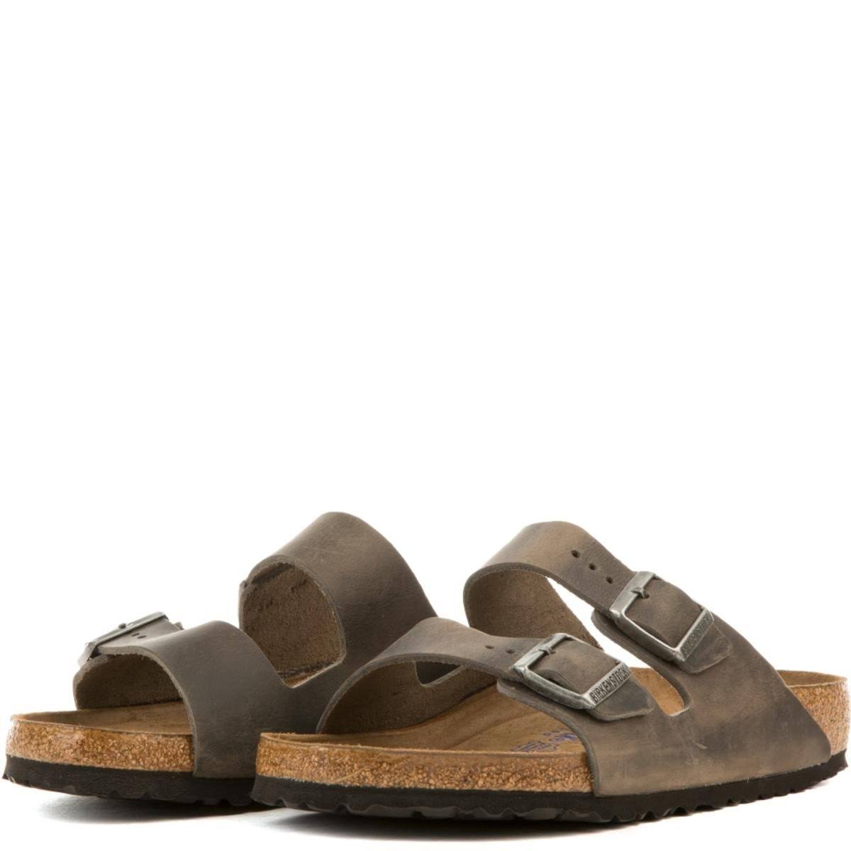 Birkenstock Arizona Soft Footbed (36 Iron Oiled Leather)