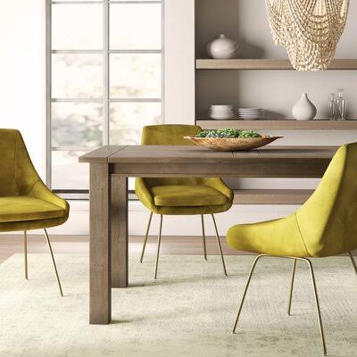 Gaia Driftwood Solid Wood Dining Table Mistana