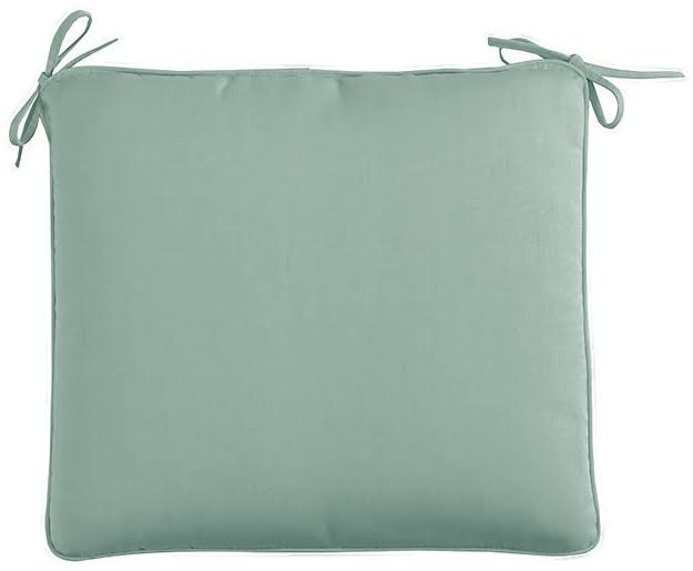 Replacement Chair Cushion - 20x18 Canopy Stripe Spa/Sand Sunbrella - Ballard Designs