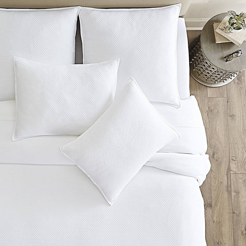 Signature Diamond Matelasse Coverlet White King - Ballard Designs