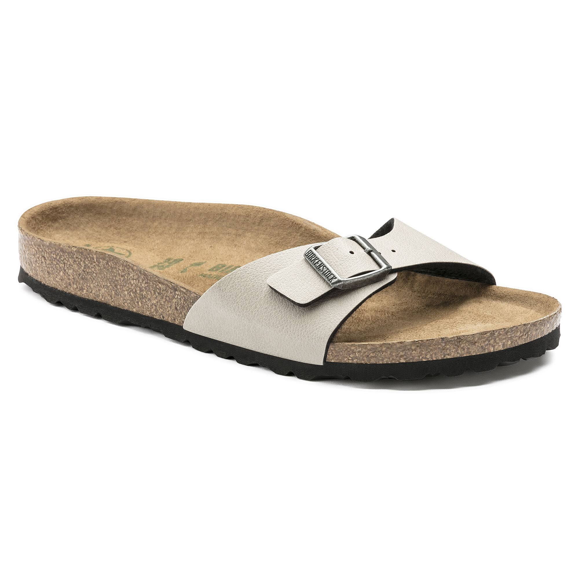 BIRKENSTOCK Madrid Birko-Flor Pull Up Stone One-Strap Sandals