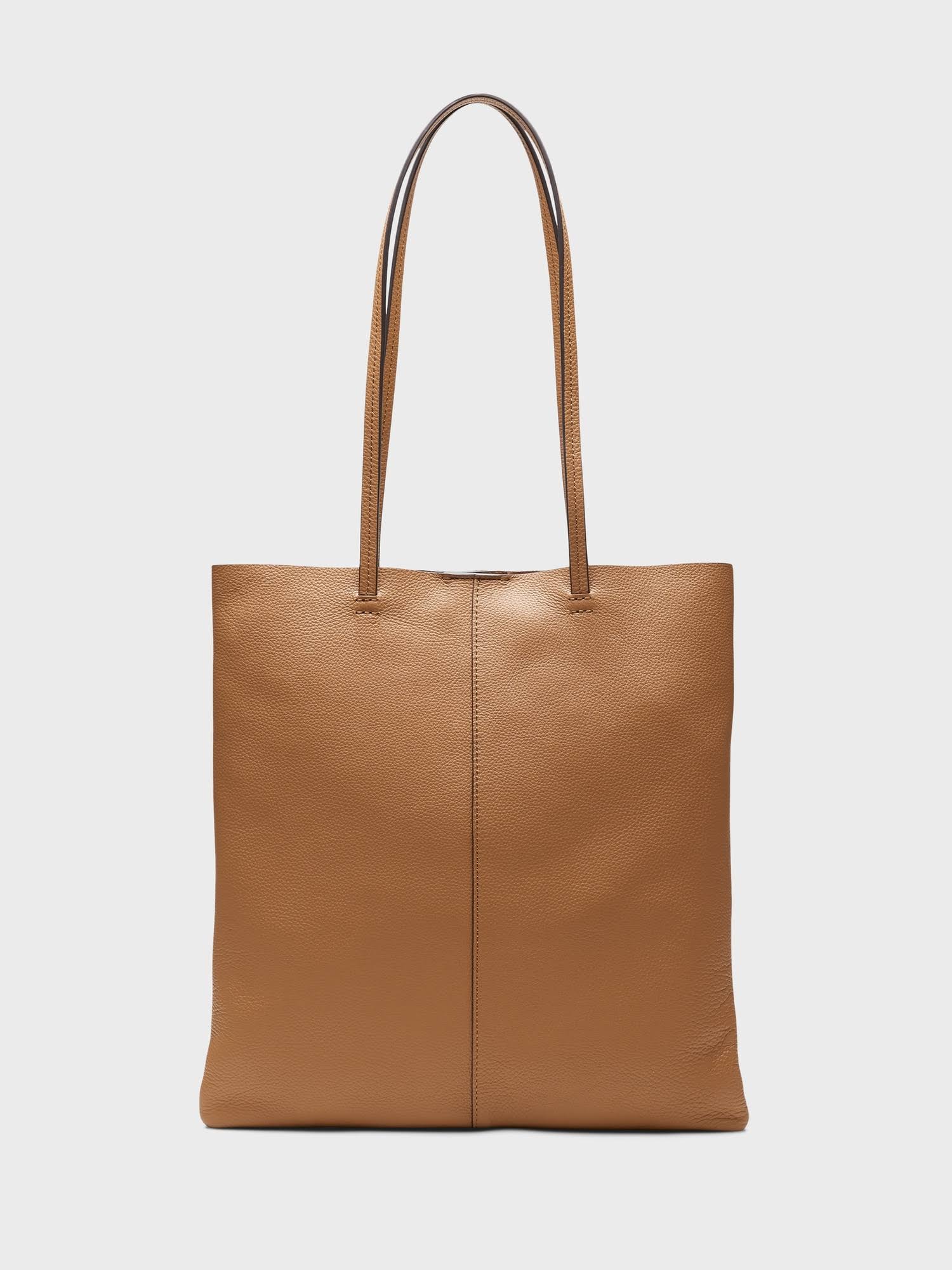 Banana Republic Women's Leather Effortless Tote Caramel One Size