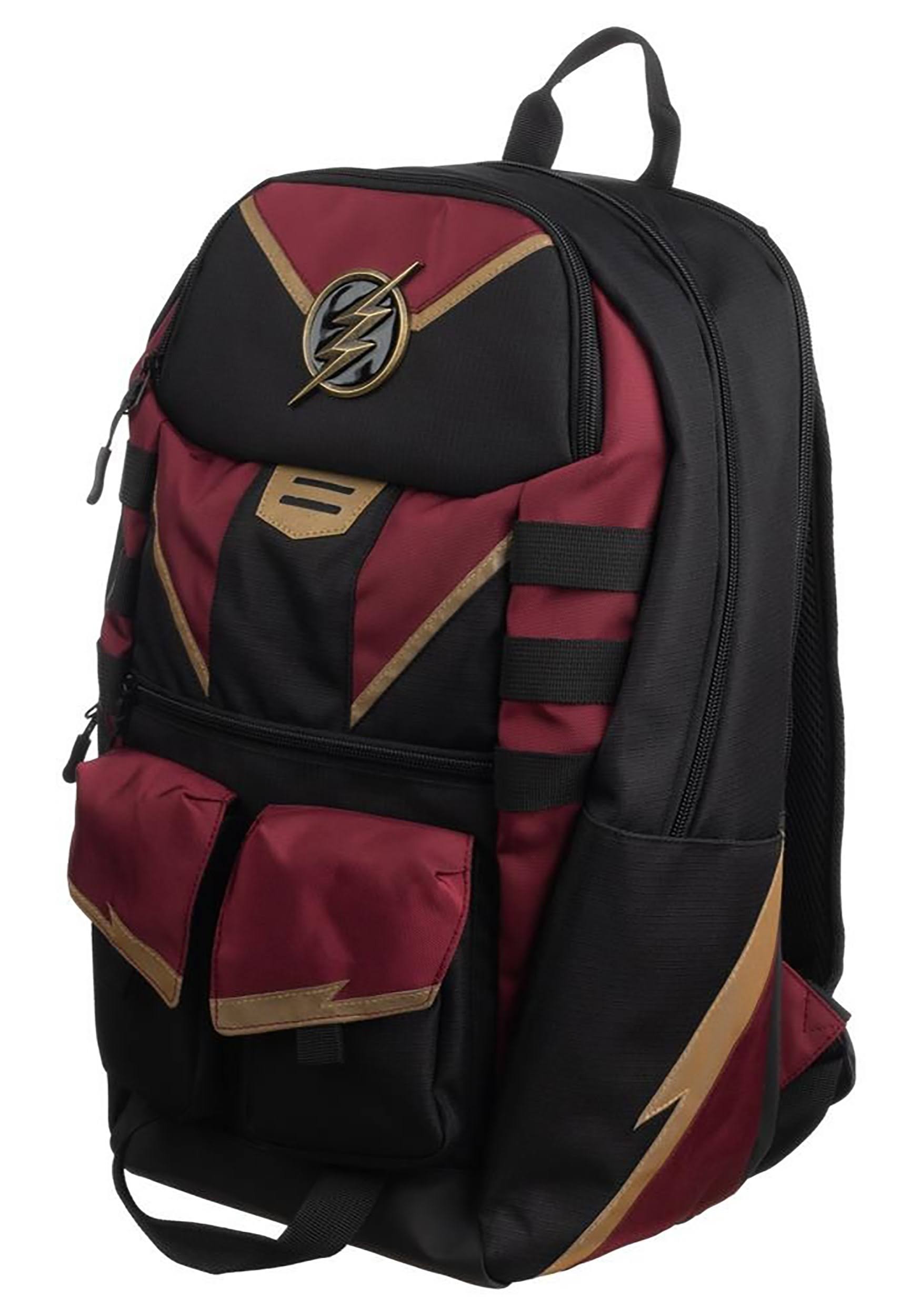 The Flash Black and Maroon Backpack