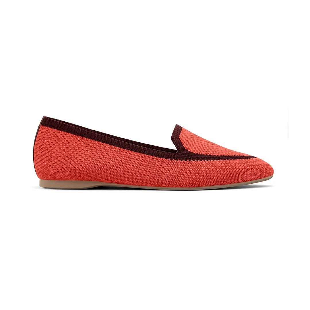 Women's Birdies Blackbird Knit Flat, Size 8.5 M - Red
