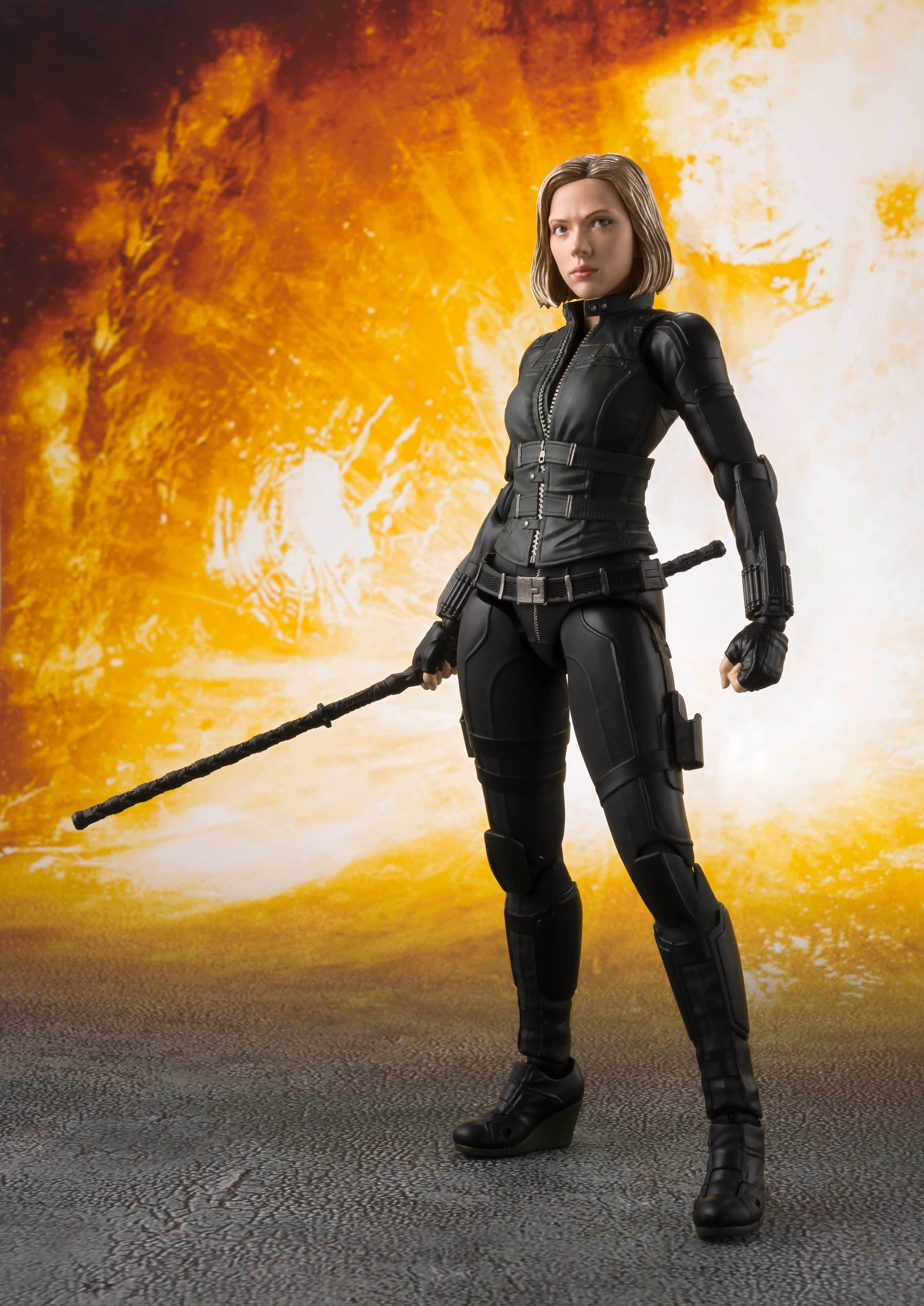 Avengers Infinity War S.H.Figuarts Action Figure - Black Widow & Tamashii Effect Explosion