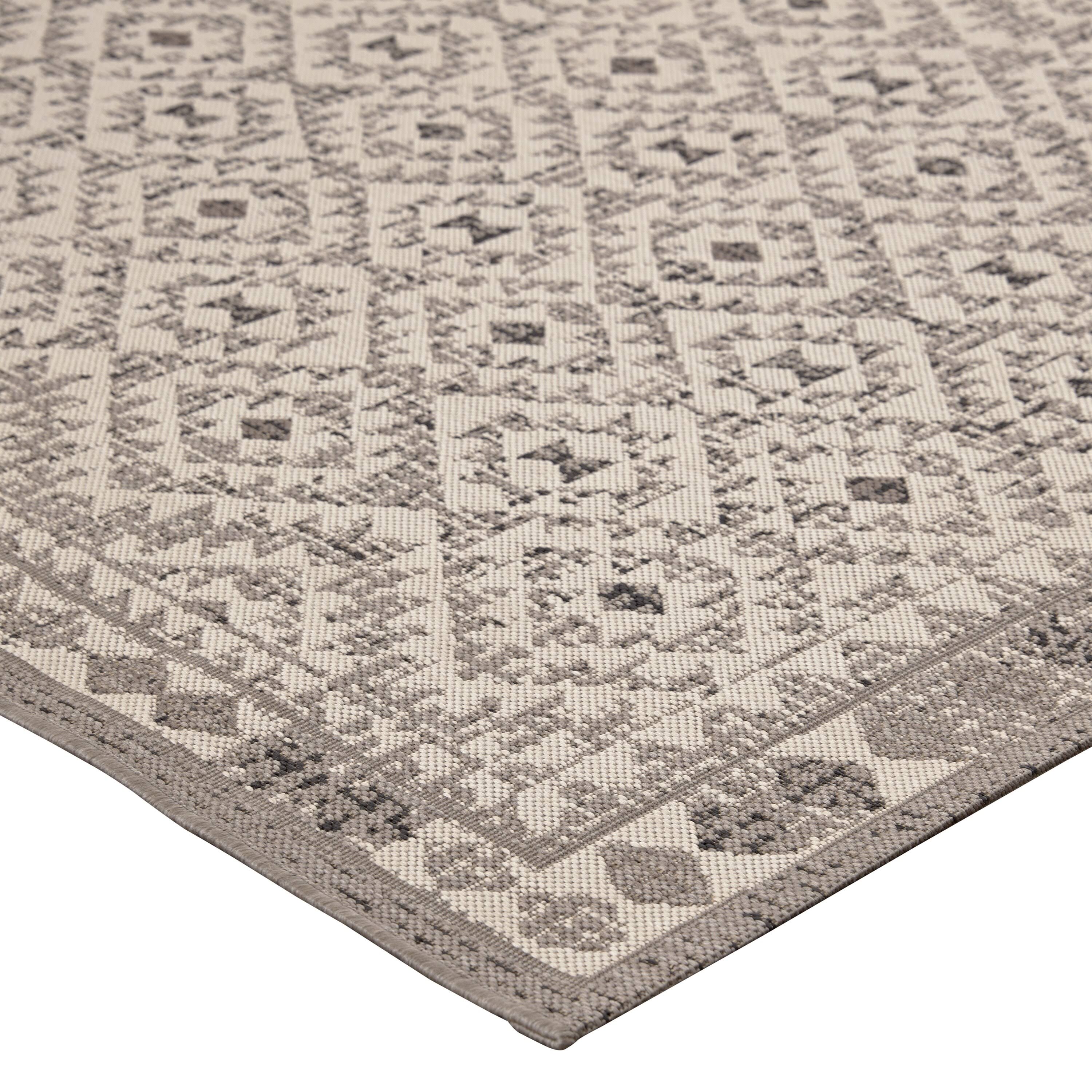 Aztec Stone Beige Indoor/Outdoor Rug (7&10x22 x 10&) - 7&10x22 x 10&