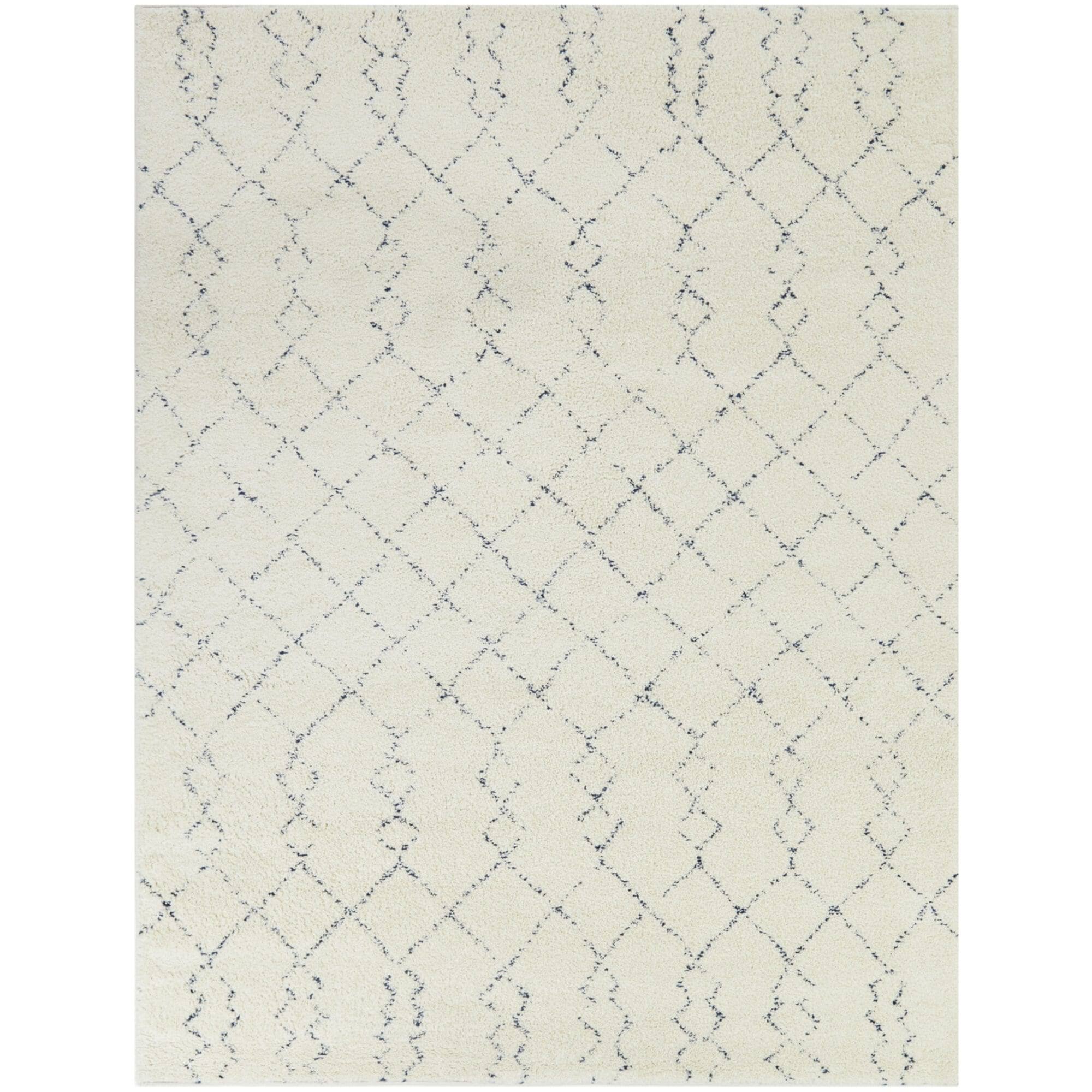 Reeves Moroccan Trellis Area Rug - 7&10x22 x 10& - Cream/Navy
