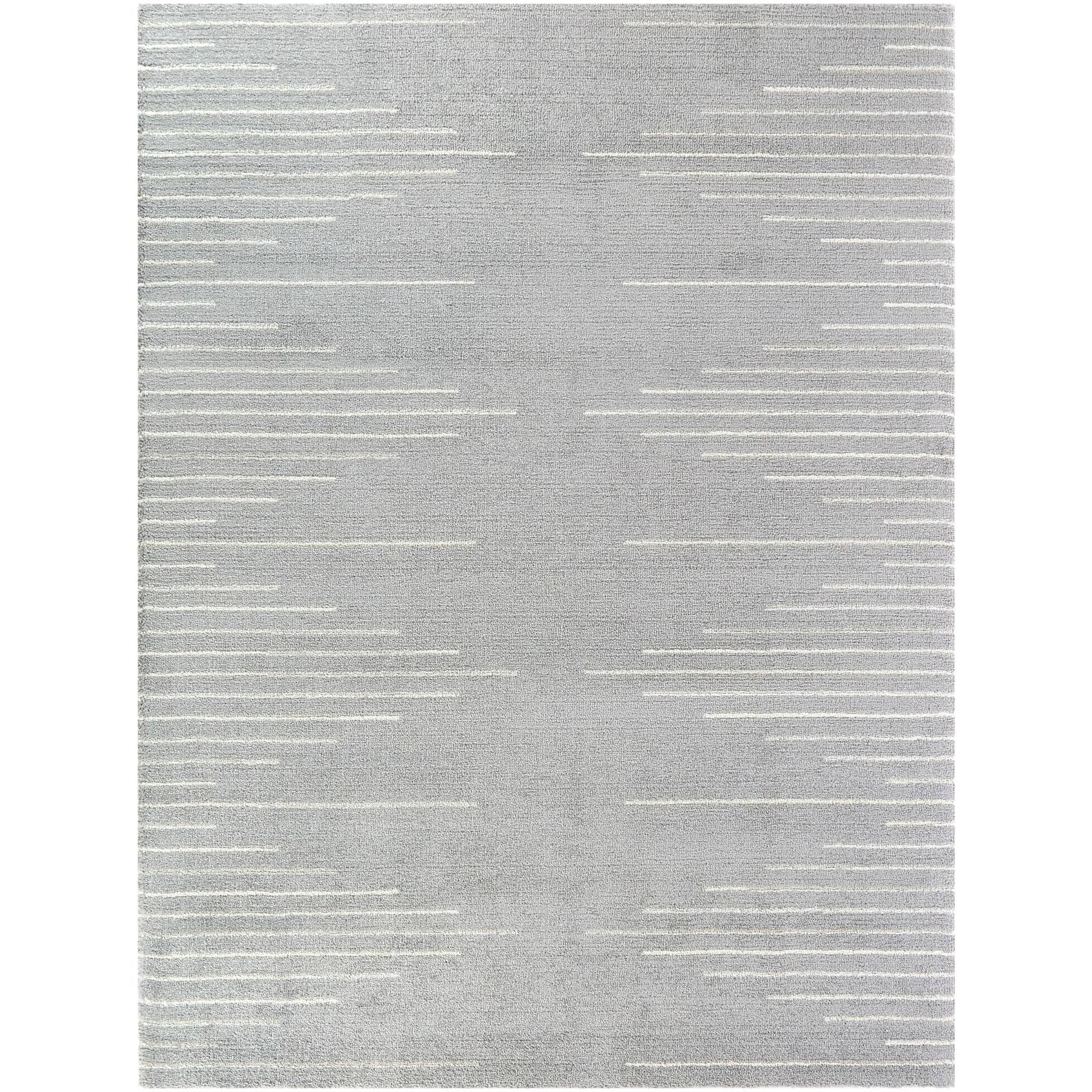 BALTA Chatham Grey 5 ft. x 7 ft. Modern Stripe Area Rug