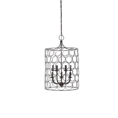 Flores 12 - Light Candle Style Drum Chandelier - Bronze