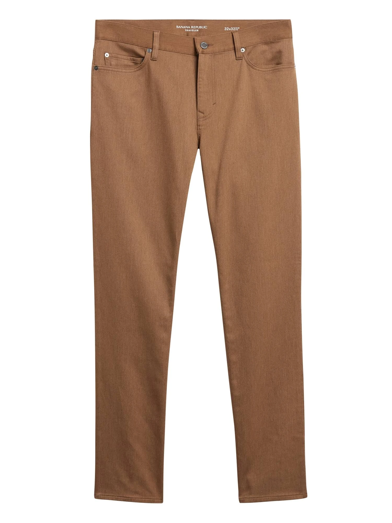 Banana Republic Men's Slim Heathered Traveler Pant Camel Size 36W 30L