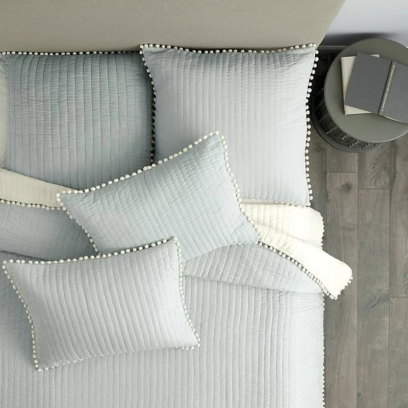 Audree Pom Pom Quilt Spa King - Ballard Designs