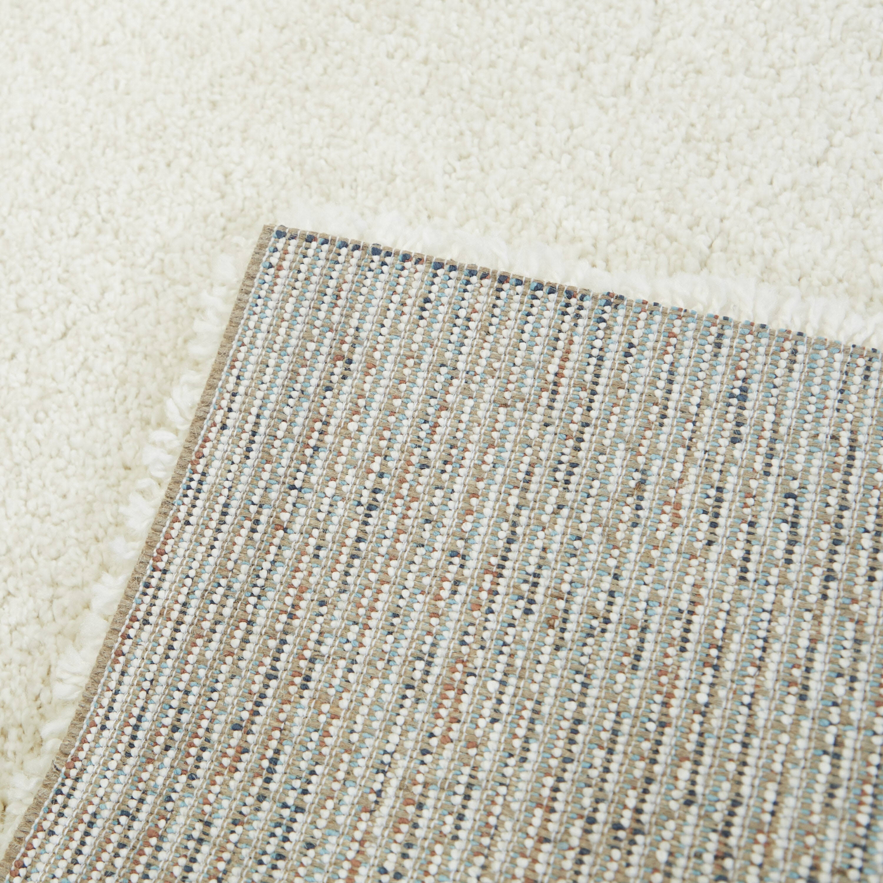 Botello Abstract Shag Area Rug - 5&3x22 x 7& - Rust